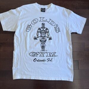 Vintage Gold’s Gym Orlando Florida Retro Graphic Shirt Size M/L Black White